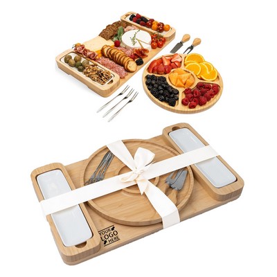 Bamboo Charcuterie Board Serving Tray